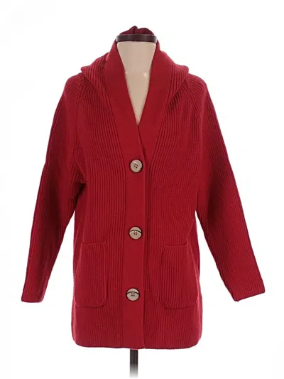 Pre-owned Unbranded Cardigan Sweater In Red
