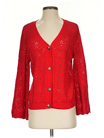 Pre-owned Unbranded Cardigan Sweater In Red