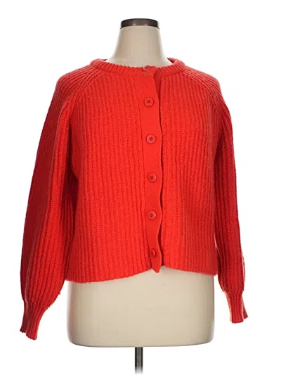 Pre-owned Unbranded Cardigan Sweater In Red