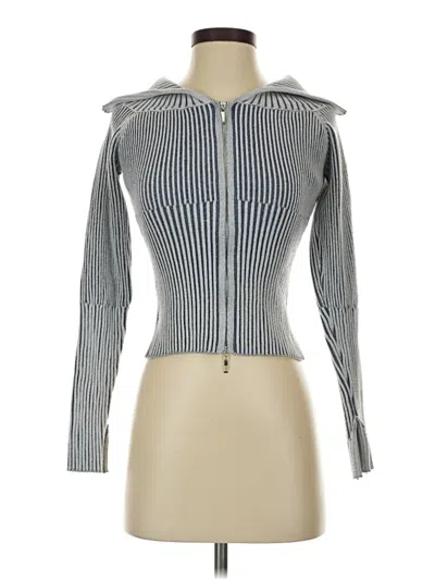 Pre-owned Unbranded Cardigan Sweater In Silver