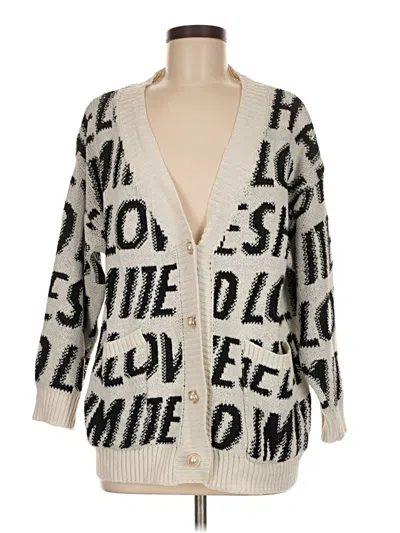 Pre-owned Unbranded Cardigan Sweater In Silver