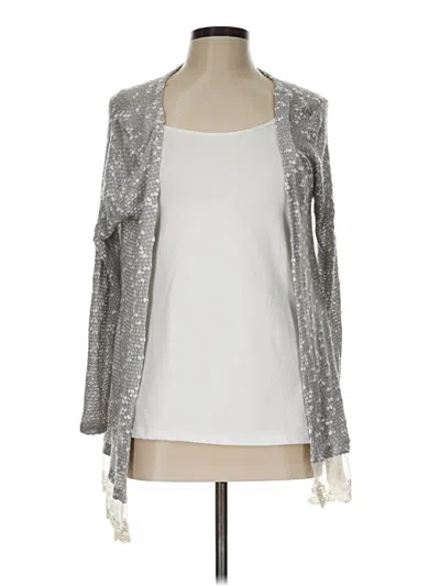 Pre-owned Unbranded Cardigan Sweater In Silver