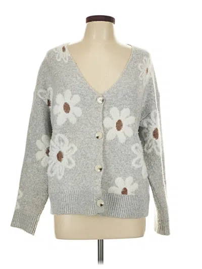 Pre-owned Unbranded Cardigan Sweater In Silver
