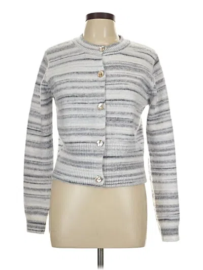 Pre-owned Unbranded Cardigan Sweater In Silver