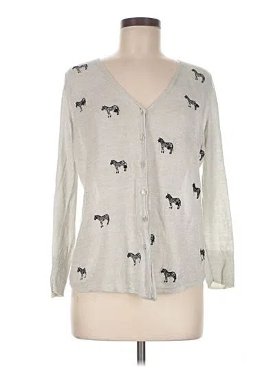 Pre-owned Unbranded Cardigan Sweater In Silver