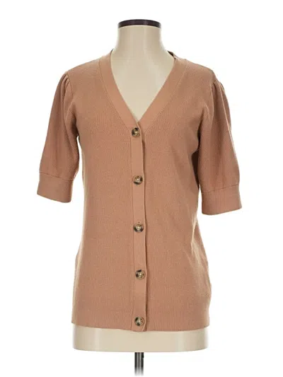 Pre-owned Unbranded Cardigan Sweater In Tan