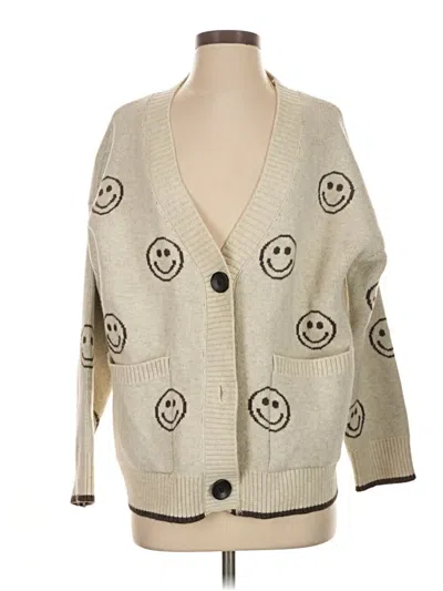 Pre-owned Unbranded Cardigan Sweater In Tan