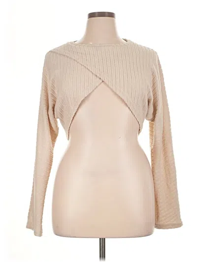 Pre-owned Unbranded Cardigan Sweater In Tan