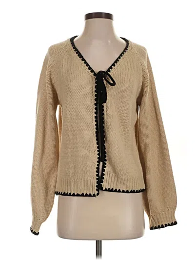 Pre-owned Unbranded Cardigan Sweater In Tan