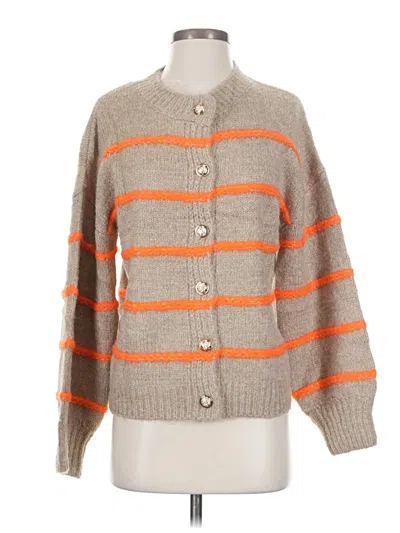 Pre-owned Unbranded Cardigan Sweater In Tan