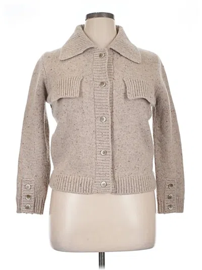 Pre-owned Unbranded Cardigan Sweater In Tan