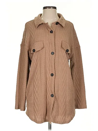 Pre-owned Unbranded Cardigan Sweater In Tan