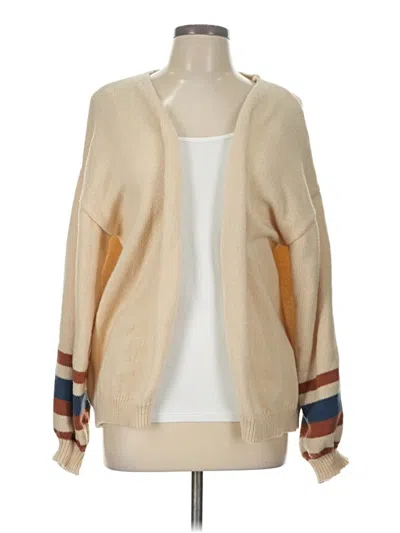 Pre-owned Unbranded Cardigan Sweater In Tan