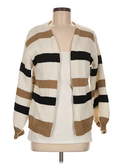 Pre-owned Unbranded Cardigan Sweater In Tan
