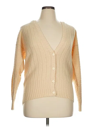 Pre-owned Unbranded Cardigan Sweater In Tan