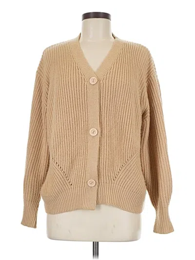 Pre-owned Unbranded Cardigan Sweater In Tan