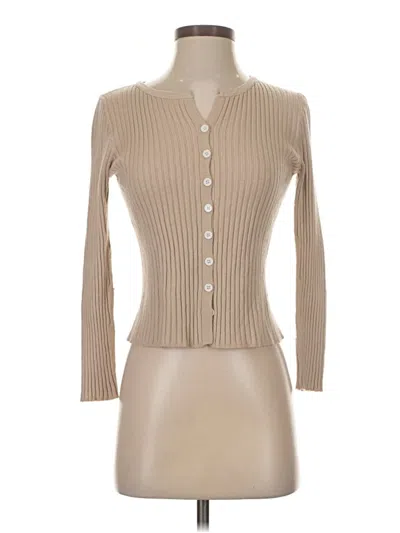 Pre-owned Unbranded Cardigan Sweater In Tan
