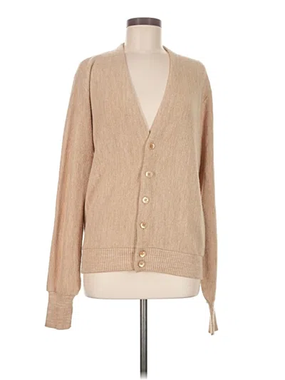 Pre-owned Unbranded Cardigan Sweater In Tan