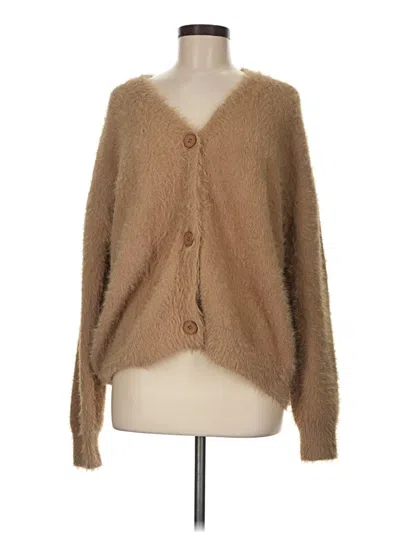 Pre-owned Unbranded Cardigan Sweater In Tan