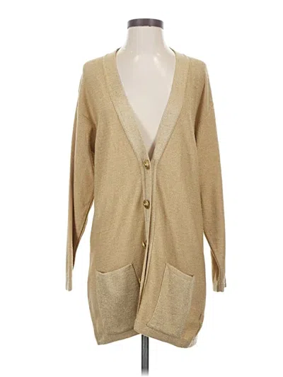 Pre-owned Unbranded Cardigan Sweater In Tan