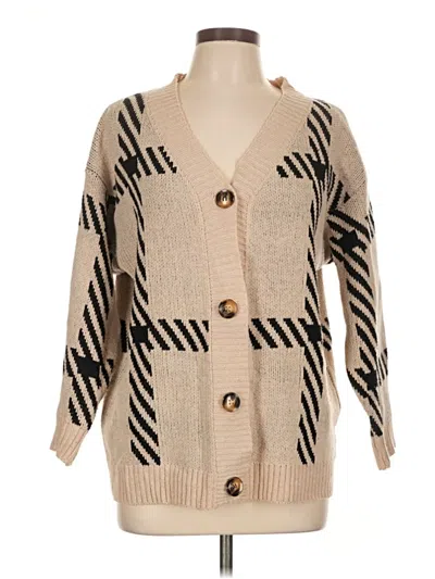 Pre-owned Unbranded Cardigan Sweater In Tan