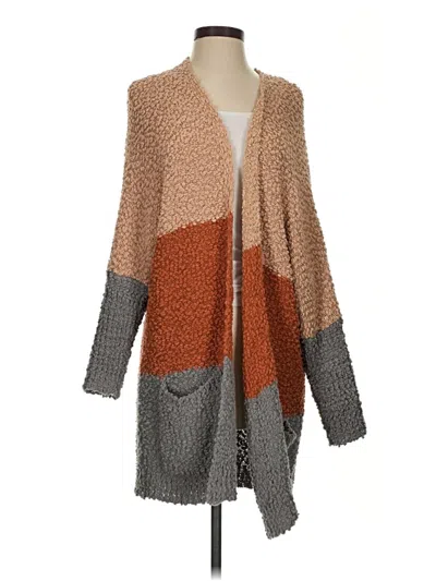 Pre-owned Unbranded Cardigan Sweater In Tan