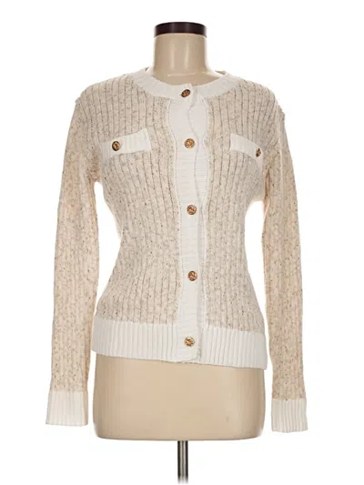 Pre-owned Unbranded Cardigan Sweater In Tan