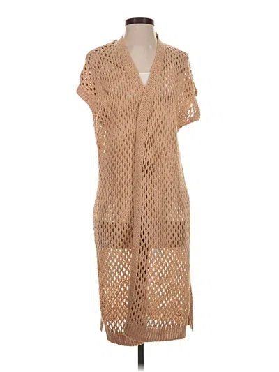 Pre-owned Unbranded Cardigan Sweater In Tan