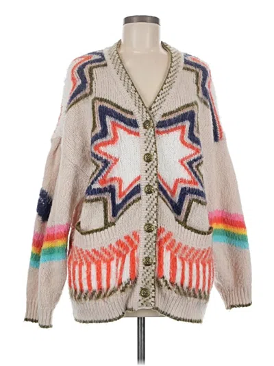 Pre-owned Unbranded Cardigan Sweater In Tan