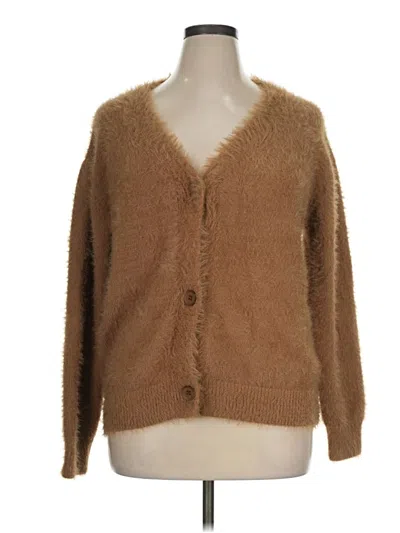 Pre-owned Unbranded Cardigan Sweater In Tan