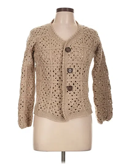 Pre-owned Unbranded Cardigan Sweater In Tan