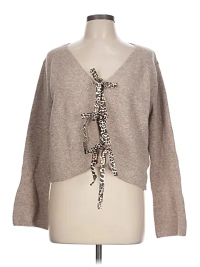 Pre-owned Unbranded Cardigan Sweater In Tan