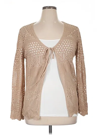 Pre-owned Unbranded Cardigan Sweater In Tan