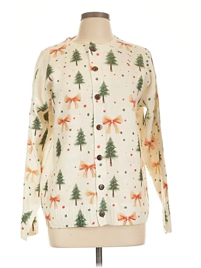 Pre-owned Unbranded Cardigan Sweater In Tan