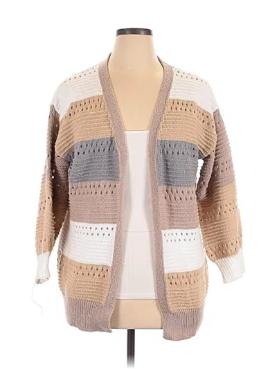 Pre-owned Unbranded Cardigan Sweater In Tan