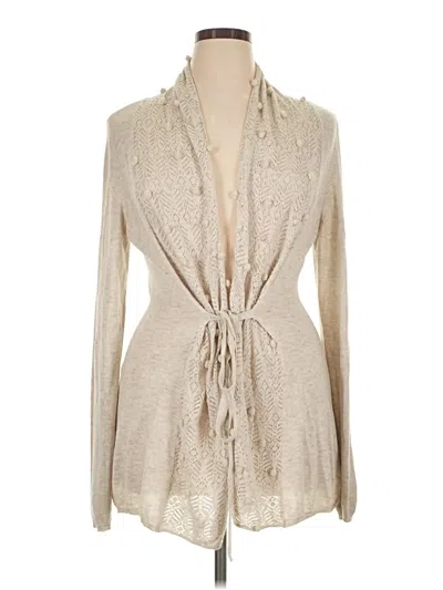 Pre-owned Unbranded Cardigan Sweater In Tan