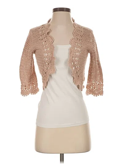 Pre-owned Unbranded Cardigan Sweater In Tan