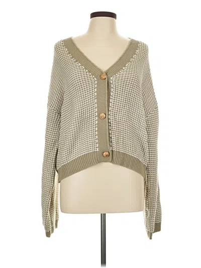 Pre-owned Unbranded Cardigan Sweater In Tan
