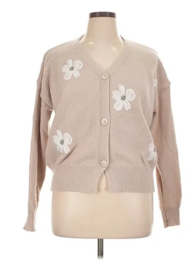 Pre-owned Unbranded Cardigan Sweater In Tan