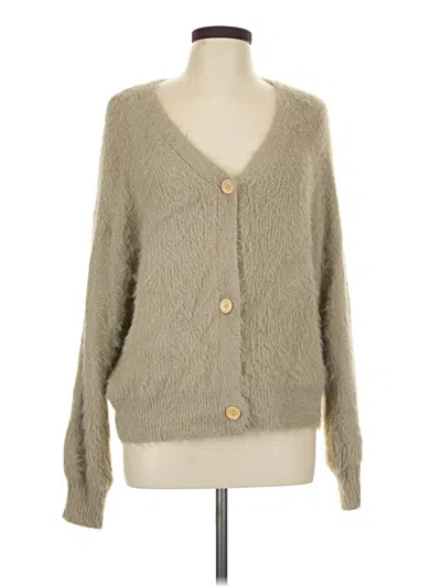 Pre-owned Unbranded Cardigan Sweater In Tan