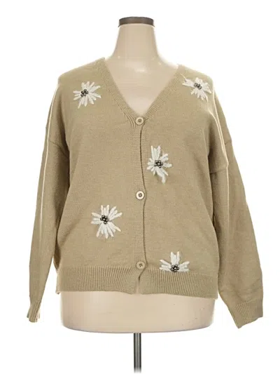 Pre-owned Unbranded Cardigan Sweater In Tan