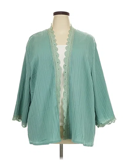 Pre-owned Unbranded Cardigan Sweater In Teal