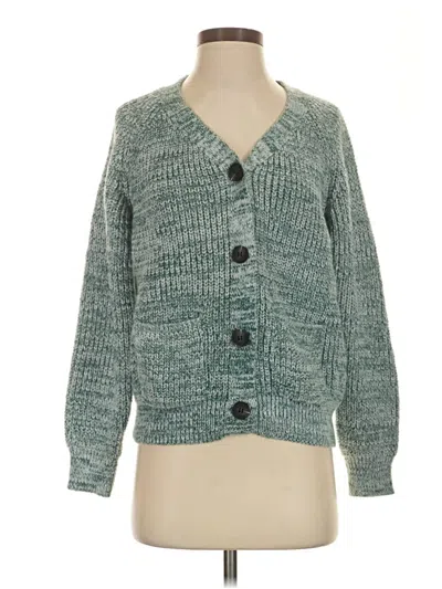 Pre-owned Unbranded Cardigan Sweater In Teal