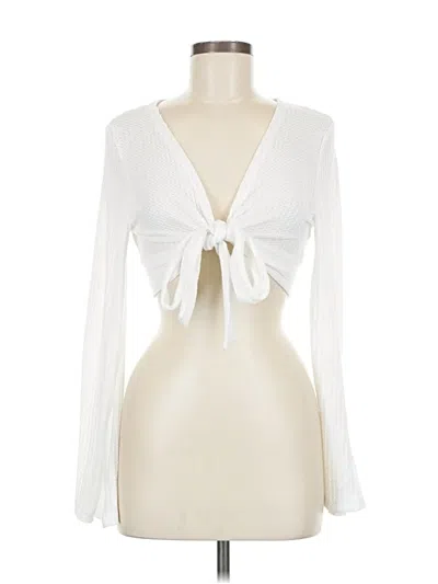 Pre-owned Unbranded Cardigan Sweater In White