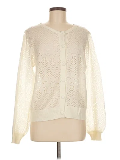 Pre-owned Unbranded Cardigan Sweater In White