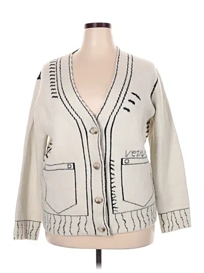 Pre-owned Unbranded Cardigan Sweater In White