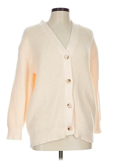 Pre-owned Unbranded Cardigan Sweater In White