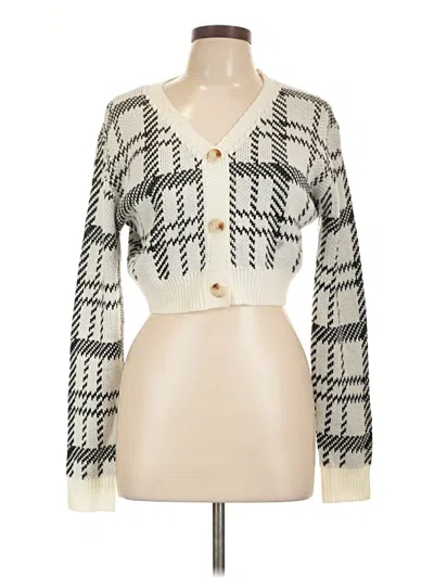 Pre-owned Unbranded Cardigan Sweater In White