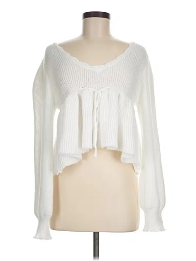 Pre-owned Unbranded Cardigan Sweater In White