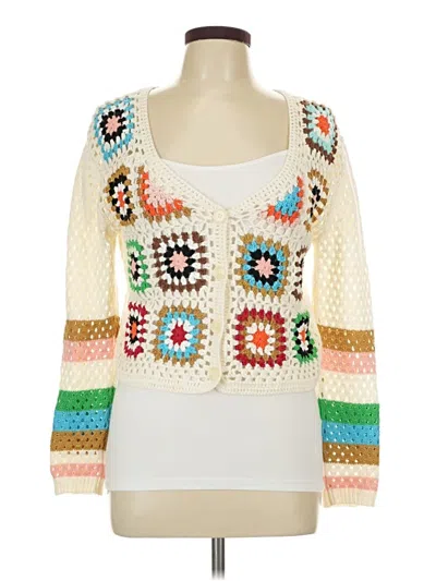 Pre-owned Unbranded Cardigan Sweater In White